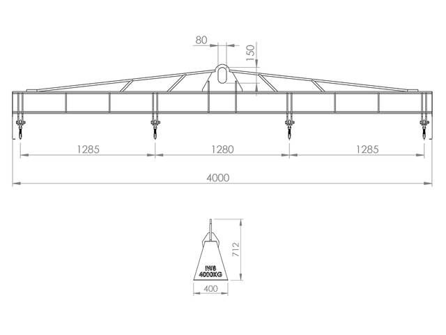 Balancim de Elevação 4m Cap 4000kg