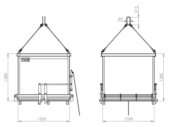 Caixas Brooks para Grua de Torre  4000kg