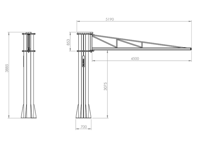 Dimensionamento de Guindaste Giratório