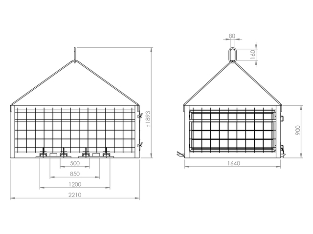 Dispositivos para Içamento de Cargas 2500kg