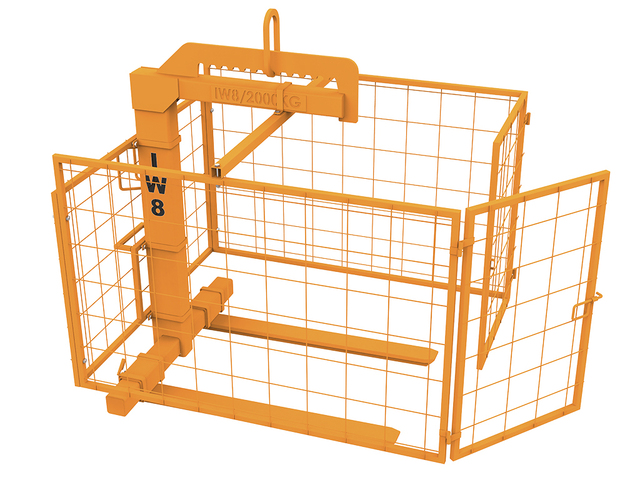 Garfo para Içamento de Pallet com Gaiola de Proteção