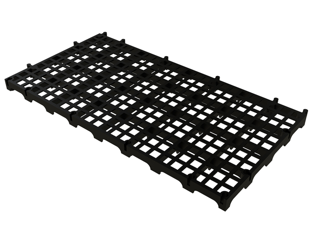 Piso Pallet Plástico 25 x 50 Preto