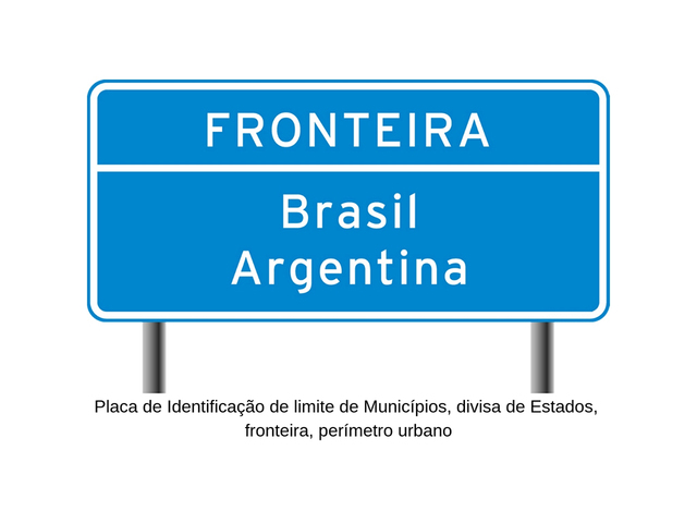 Placa de Trânsito - Identificação de Fronteira