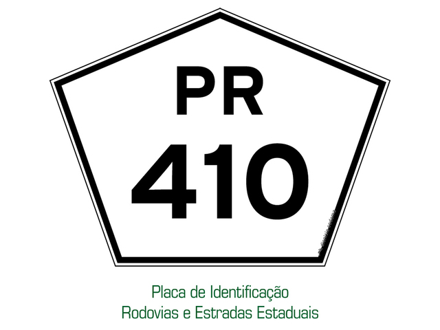 Placa de Trânsito - Identificação de Rodovias e Estradas Estaduais