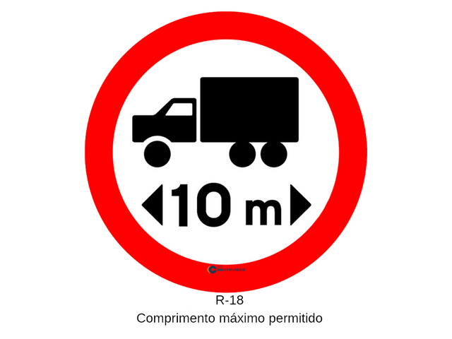 Placa R-18 Comprimento Máximo Permitido