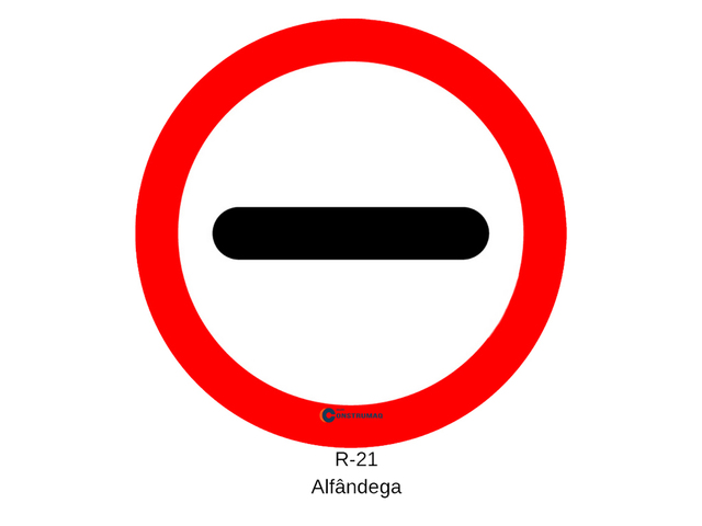 Placa R-21 Alfândega