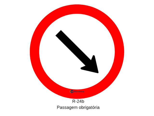 Placa R-24b Passagem Obrigatória