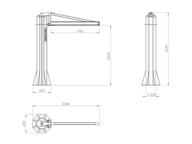 Pórtico Giratório Projeto 1000kg