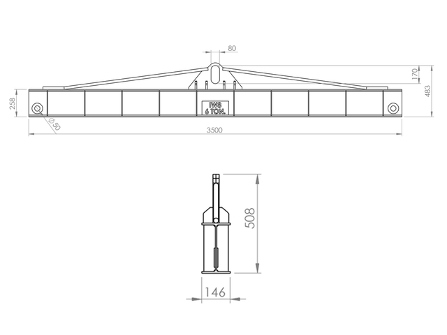 Travessão para Içamento de Carga 6ton