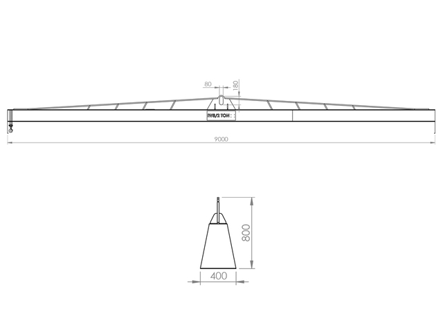 Viga para Talha de 9m 2 Toneladas